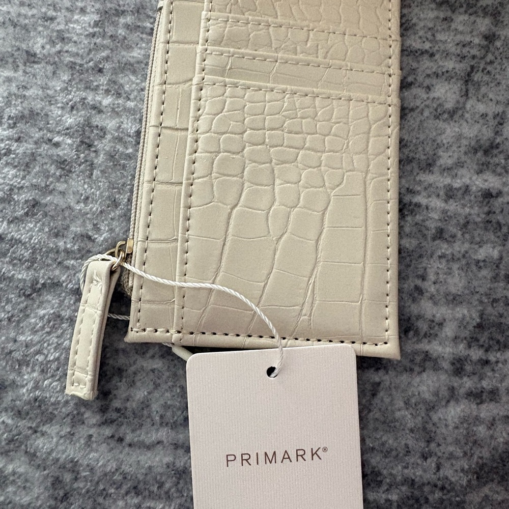 Primark Ivory Croc-Pattern Card Holder